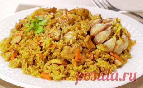 Простой рецепт узбекского плова для обычной кухни. Делаем с куриными бедрами