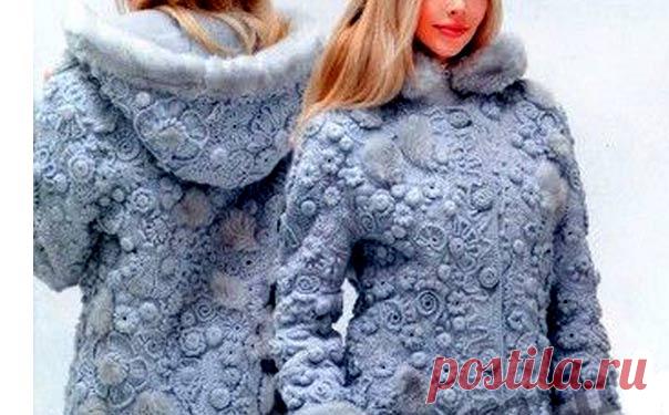 Пальто. Элементы фриформа. - запись пользователя Наталья (Наталья) в сообществе Вязание крючком в категории Женская одежда крючком. Схемы и описание