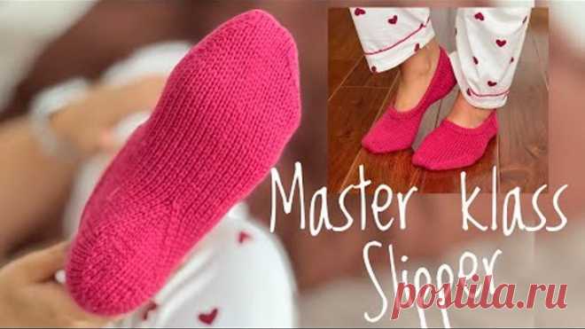 ПРОСТАЯ МОДЕЛЬ СЛЕДКОВ СПИЦАМИ для начинающих. Подробный мастер класс. Knitting socks.