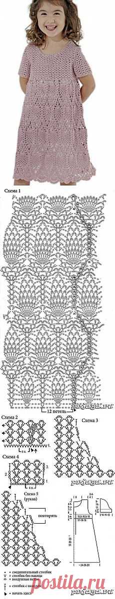 Детское платье ананас