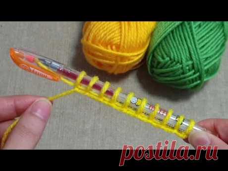 Amazing Woolen Flower Ideas with Pen - Hand Embroidery Trick - Sewing Hack - Wool Thread Design