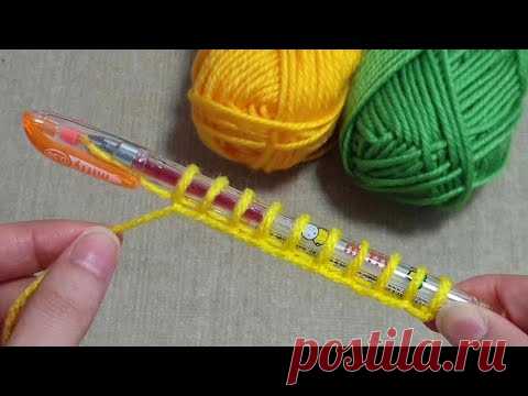 Amazing Woolen Flower Ideas with Pen - Hand Embroidery Trick - Sewing Hack - Wool Thread Design