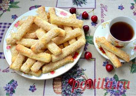 ​Творожные палочки с кунжутом