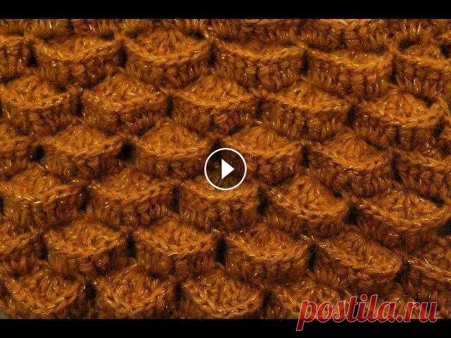 Вяжем узор 3D крючком Ваша фантазия и можно связать из этого узора множество прекрасный изделий...