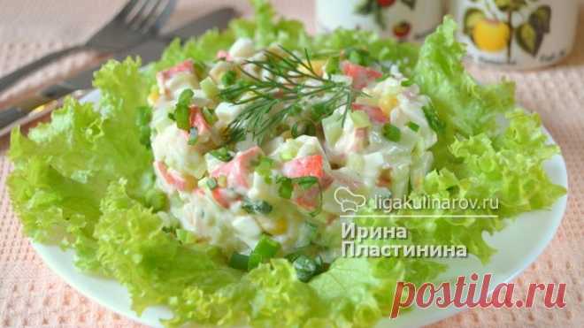 Салат "Адмирал" с крабовыми палочками - Простые рецепты Овкусе.ру