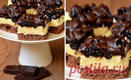 Пляцок “Слива в шоколаді” - Ukrainian people Складники Тісто: 4 великих яйця 110 г пшеничного борошна 15 г какао 150 г цукру 1,5 чайні ложки порошку для випічки 0,5 чайної ложки оцту 10% Крем: 500 мл молока 2 жовтки 4 столові ложки цукру 16 г ванільного цукру 3 столові ложки пшеничного борошна, з невеликим пагорбом 2 столові ложки картопляного крохмалю, з легким …