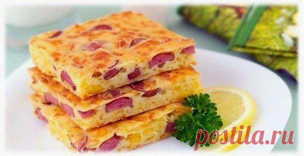 шеф-повар Одноклассники: Пирог с сыром и сосисками