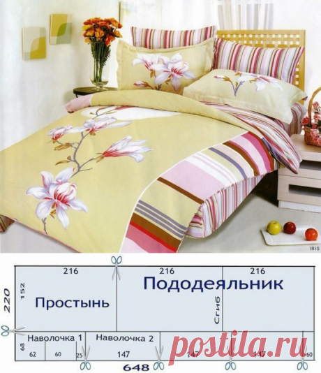 Раскрой постельного белья