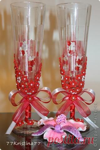 Бокалы "Цветочная поляна" - Свадьба