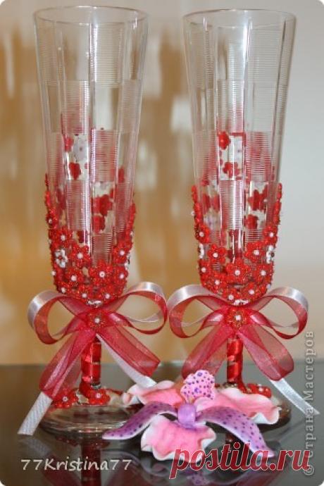 Бокалы &quot;Цветочная поляна&quot; - Свадьба