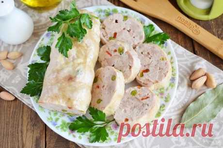 Куриная колбаса с овощами &quot;Неженка&quot; - пошаговый рецепт с фото на Повар.ру