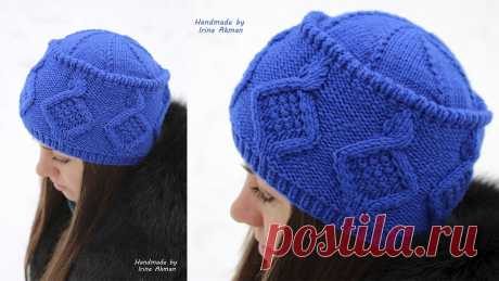 ШАПКА "КУБАНКА" СПИЦАМИ. МАСТЕР-КЛАСС ШАПКА "КУБАНКА" СПИЦАМИ. МАСТЕР-КЛАСС. Как связать шапку кубанку спицами Уточнение - Высота "А" - это высота раппорта (ромба) до начала донышка (а не до маку...