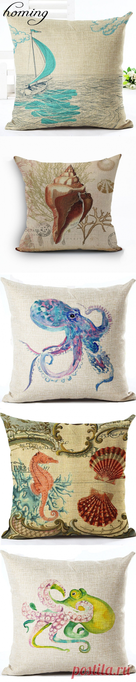 Океан Стиль узор Подушки Чехлы для мангала современные декоративные Подушки Детские Чехол 18x18 emojis путешествия Средства ухода за кожей Шеи Пледы Подушки Детские крышка Чехол Постельные принадлежности купить на AliExpress