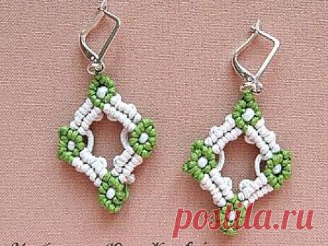 МК Сережки за 96 узлов - ещё одни простые серьги в технике макраме с бисером 
Мастер-Классы. Ярмарка Мастеров - ручная работа, handmade
