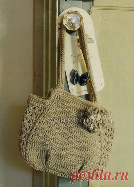простая и красивая сумка крючком
