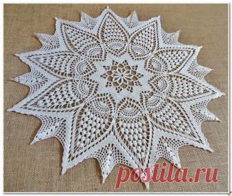 Звёздная салфеточка, связанная крючком Конкурс 