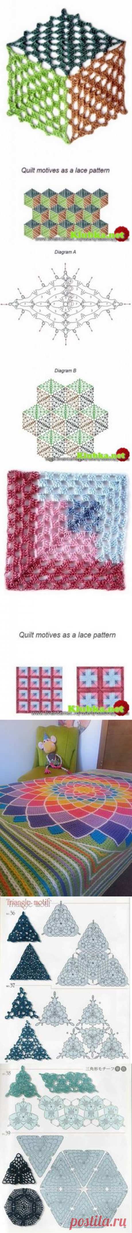 Crochet motifs to create a relief effect! | thread crochet/ doilies | Связанное Крючком Кружевное Украшение, Вязание Крючком и Шаблоны