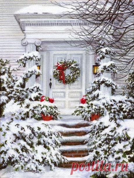 Christmas porch by shorena | We Heart It