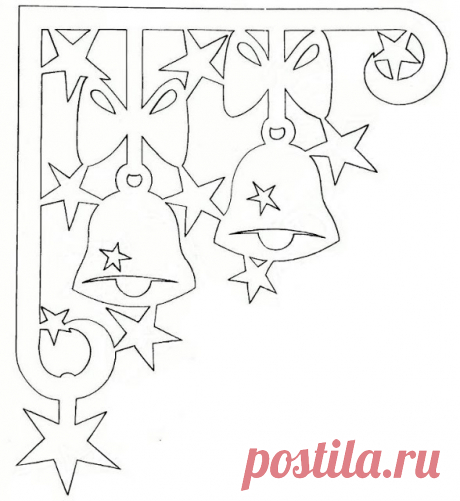 ЖИЗНЬ ПРЕКРАСНА - блог Наталии Юшковой.: Новогодние украшения из бумаги на окна, шаблоны своими руками. Часть 4.