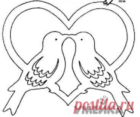 Вырезаем вытынанки. Простые схемы ко дню Валентина. » MYBABBIE.RU - онлайн журнал для родителей.