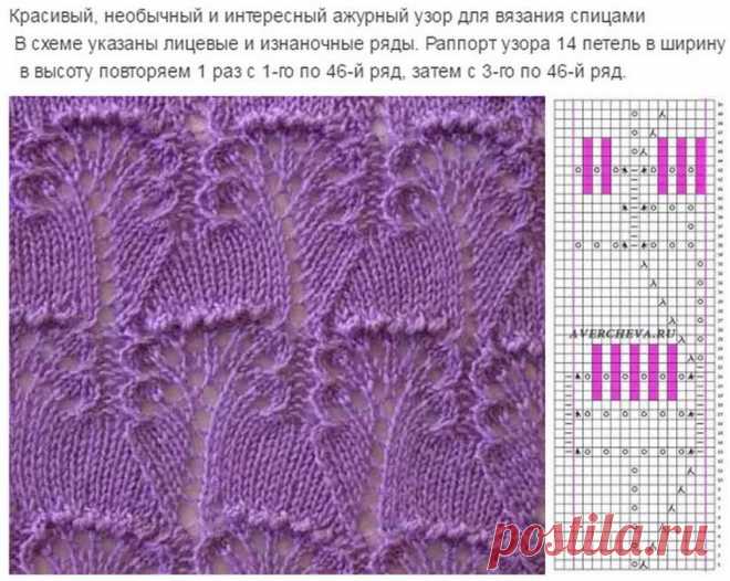Восхитительный узор спицами!