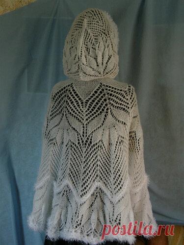 ОНЛАЙН ТЕМА .Описание для шали .Описание накидка «Снежная королева»