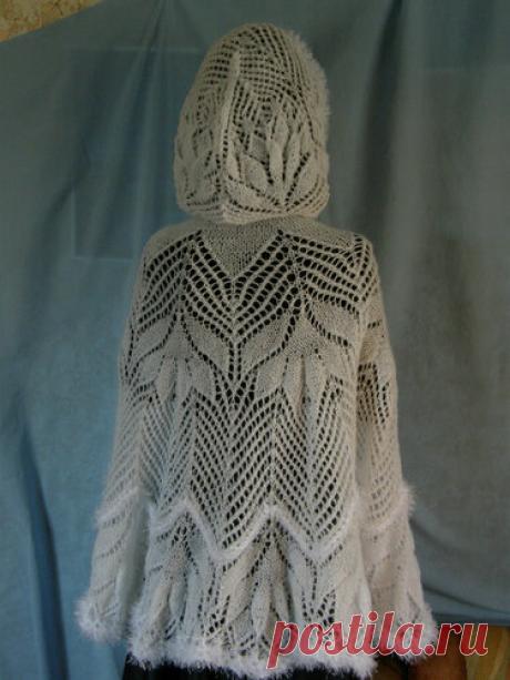 ОНЛАЙН ТЕМА .Описание для шали .Описание накидка «Снежная королева»