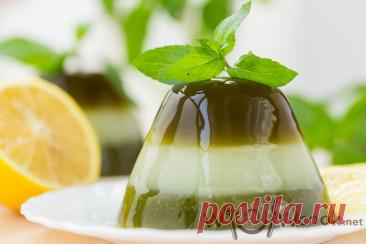 Желейный десерт "Лимон + мята"