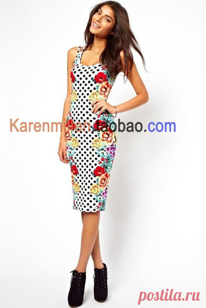 asos--2014 夏新品修身显瘦波点印花女装 连衣裙 6304-淘宝网