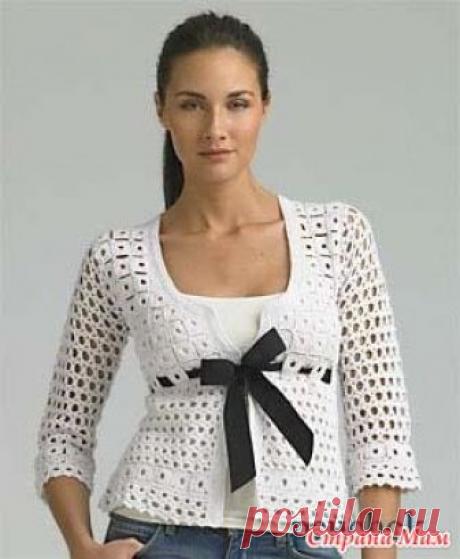 Изящный жакетик Предлагаю вместе связать интересный жакетик. Присоединяйтесь!!!