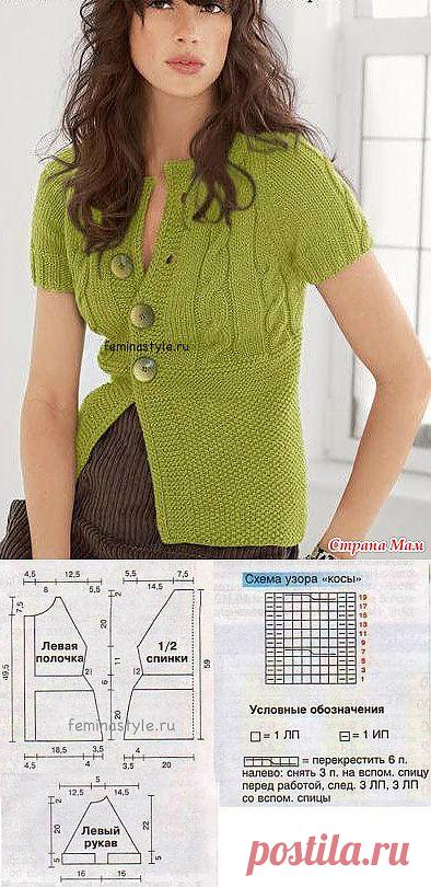 Приталенный жакет с короткими рукавами: Дневник группы "Вязание" - Страна Мам