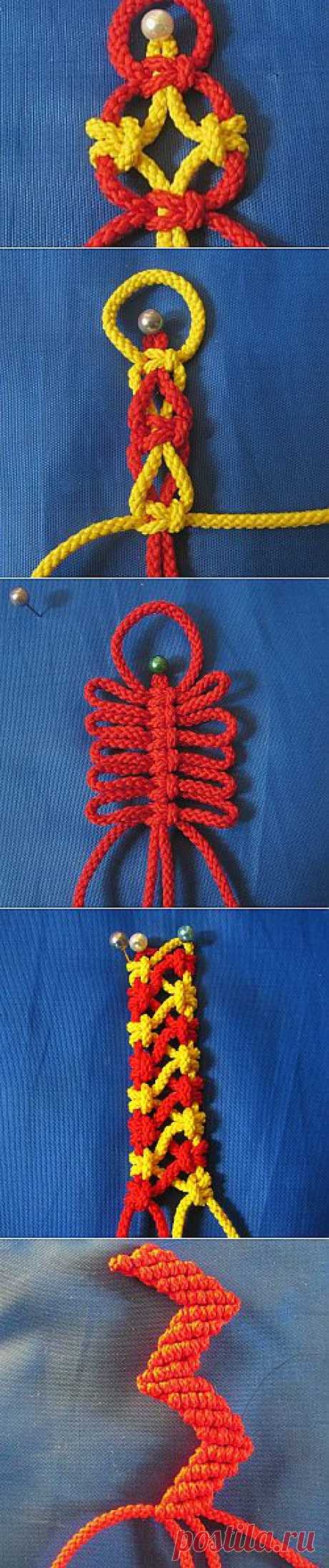 10 ажурных цепочек из 4-х нитей в технике макраме - Ярмарка Мастеров - ручная работа, handmade