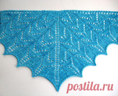 Шаль с листиками