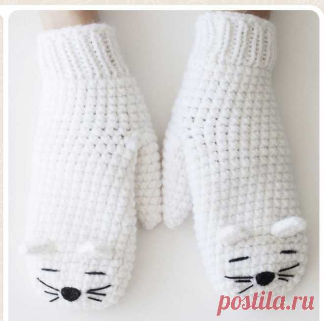 Варежки "кошечка"
