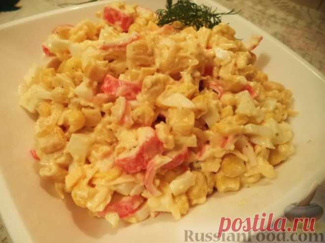 Рецепт: Быстрый крабовый салат на RussianFood.com