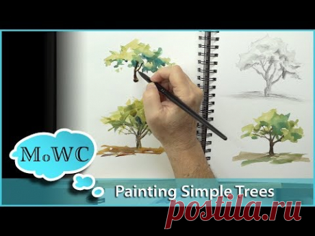 How to Simplify Trees and Foliage in Watercolor.
