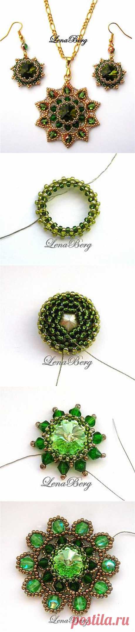 Earrings and pendant &quot;Galina&quot; | Laboratory household