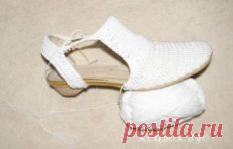 Вязаные летние сапоги