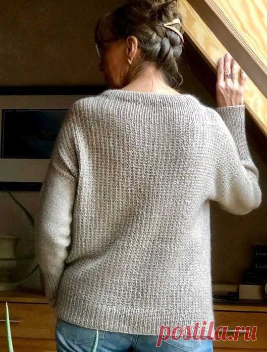 Стильная модель женского свитера оверсайз (Вязание спицами) – Журнал Вдохновение Рукодельницы