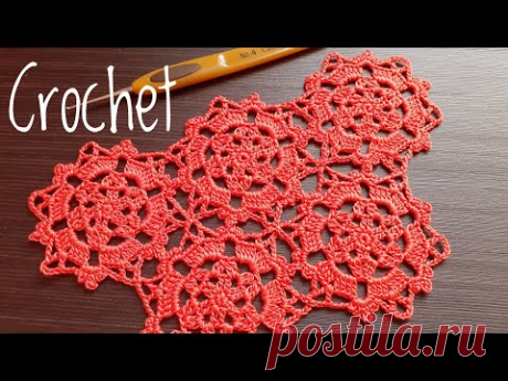 Простой МОТИВ вязание крючком для новичков мастер-класс How to Crochet for Beginners