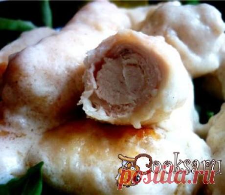 Мини-рулетики из куриного филе .