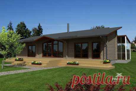 Проект одноэтажного деревянного дома Jason 129.6 m² | Finnlog | Finnlog