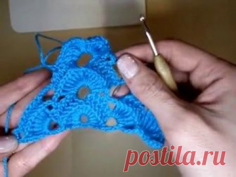 2  Как связать шаль чешуйками, 4, 5 ряды