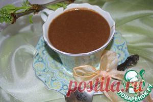 Горячий шоколад с овсяными хлопьями.