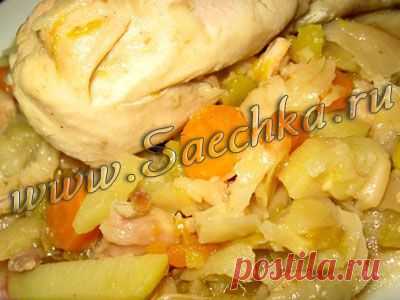 Рецепт: овощное рагу с курицей