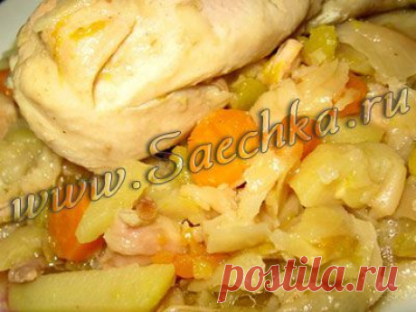 Рецепт: овощное рагу с курицей