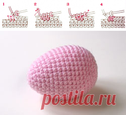 пасхальное яйцо высотой 8,5 см крючком. Вязаные игрушки - Схемы вязания - Авторский проект Натальи Грухиной. Потребуется: немного пряжи подходящего цвета (использовано 100% акрил, 50 гр. = ок. 140 м.); крючок подходящего размера (№ 3,5); наполнитель (синтепон)