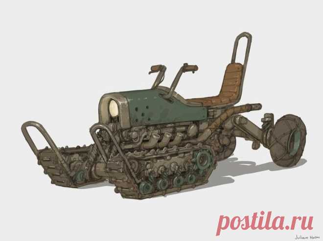 Дизельпанк. Полугусеничный квадроцикл