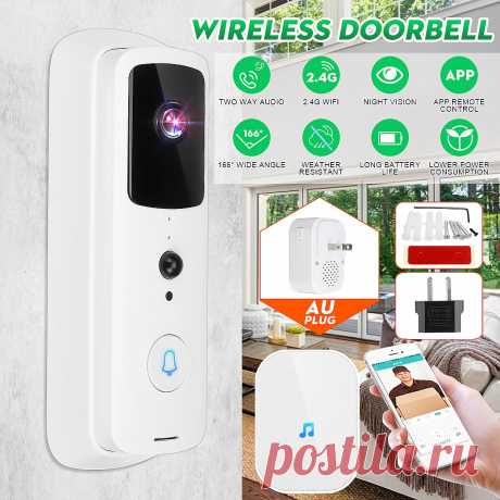 Wireless WiFi Video Doorbell Smart Phone Door Ring Intercom Camera Security Door - US$34.99