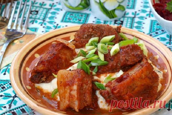 Свиные рёбрышки, запечённые в фольге